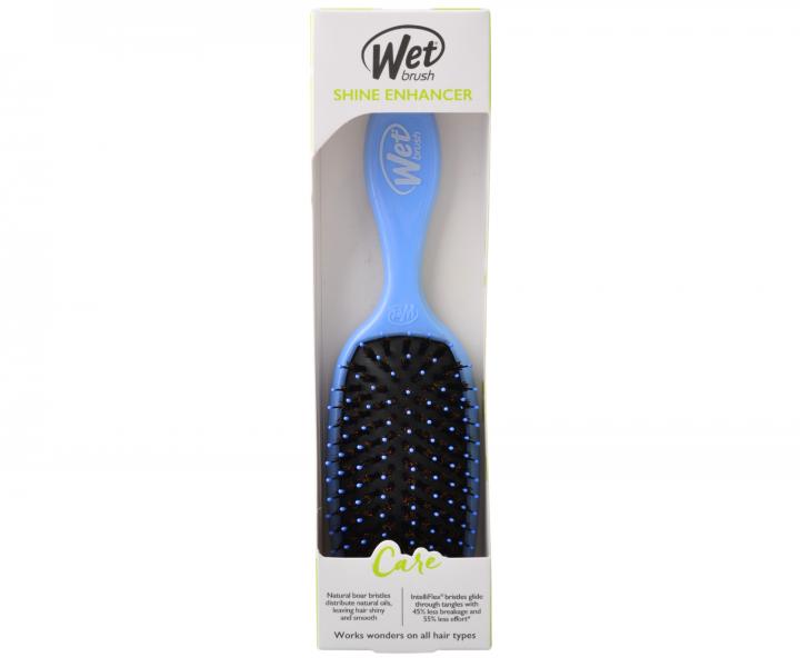 Szczotka do rozczesywania wosw z wosia dzika i nylonu Wet Brush Shine Enhancer - niebieska