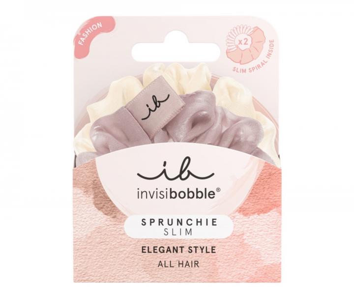 Ozdobne gumki spiralki Invisibobble Sprunchie Slim Hairiffic - 2 szt.