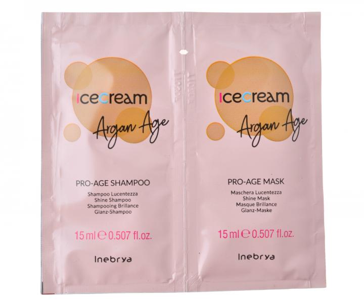 Maska regenerujca nadajca wosom olniewajcy poysk Inebrya Ice Cream Argan Age Pro-Age Mask