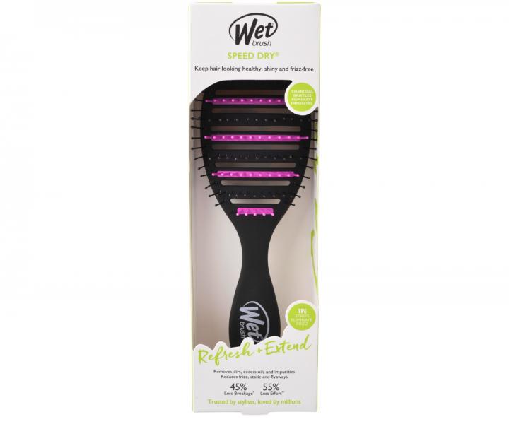 Szczotka do rozczesywania i suszenia wosw Wet Brush Speed Dry Refresh + Extend - fioletowo-czarna