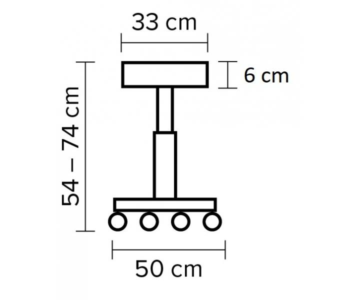 Taboret na kkach Hairway Comfort - czarny