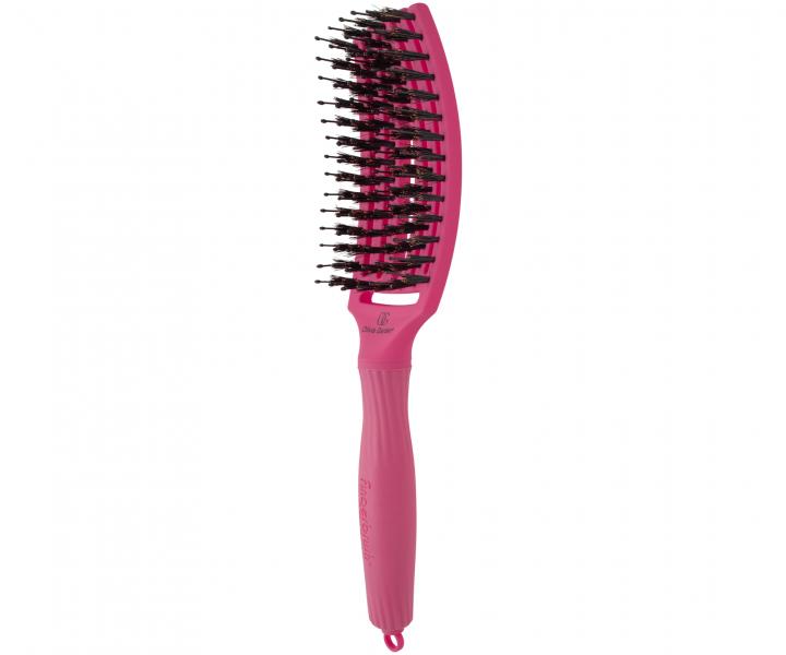 Szczotka Olivia Garden Fingerbrush Combo Medium - rowa