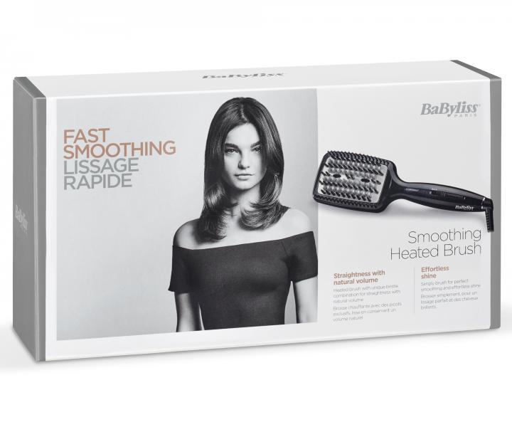 Szczotka elektryczna do wosw Babyliss Smoothing Heated Brush - czarna