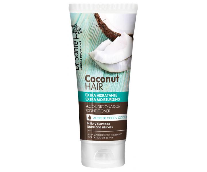 Zestaw nawilajcy Dr. Sant Coconut - szampon 250 ml + odywka 200 ml - mydo kokosowe gratis