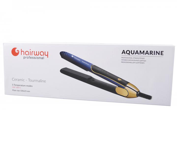 Profesjonalna prostownica do wosw Hairway Aquamarine - 100 x 23 mm - czarna