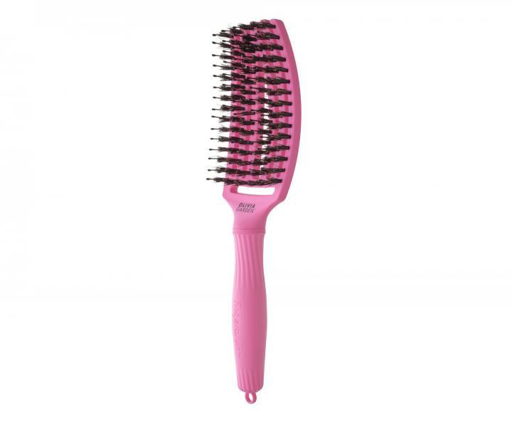 Szczotka Olivia Garden Fingerbrush Combo Medium ThinkPink Bubble Pink - rowa