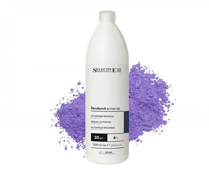 Emulsja utleniajca z fioletowymi pigmentami Selective Professional Decolorvit Active Use 20 VOL. 6% - 1000 ml