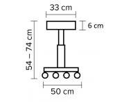 Taboret na kkach Hairway Comfort - czarny