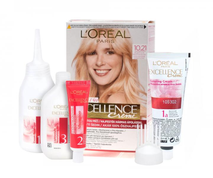 Farba do trwaej koloryzacji Loral Excellence Creme - 10.21 bardzo bardzo jasny perowy blond