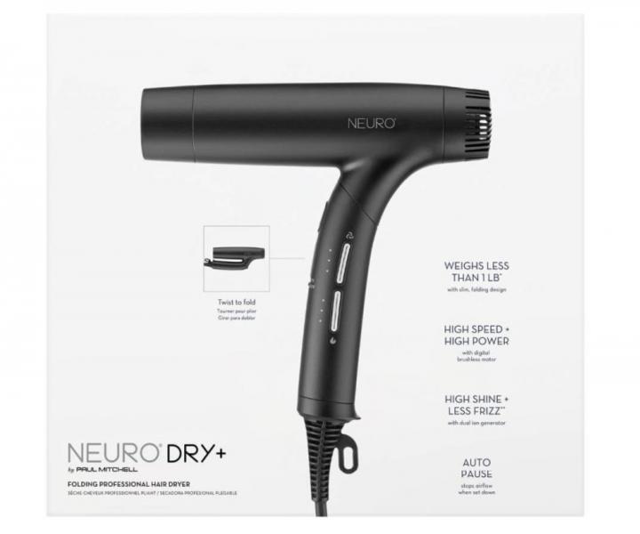 Profesjonalna skadana suszarka do wosw Paul Mitchell Neuro Dry+ - 1600 W - czarna