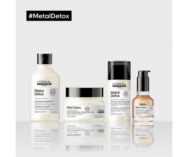 Krem do wosw farbowanych i zniszczonych Loral Professionnel Serie Expert Metal Detox - 100 ml