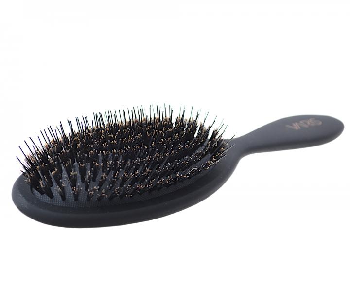 Szczotka do wosw z wosiem dzika i nylonowym Varis Smoothing Brush - czarna