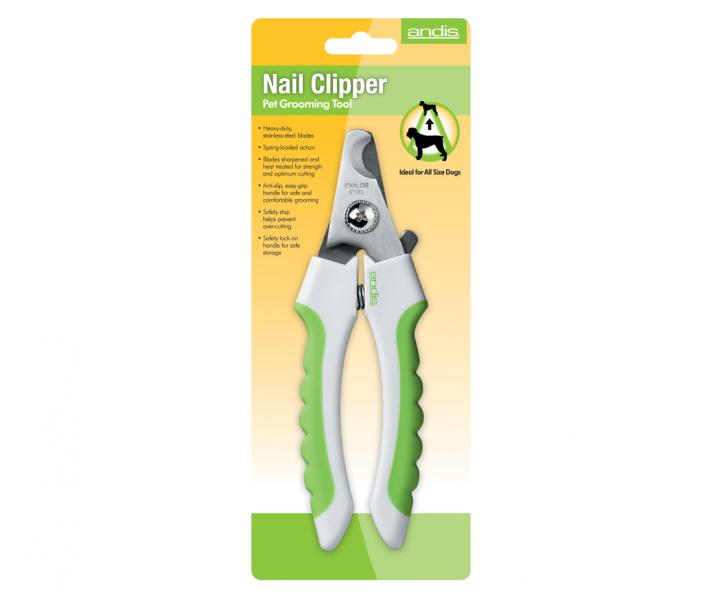 Obcinacz do pazurw ze stali nierdzewnej z ogranicznikiem Andis PET 65700 Nail Clipper