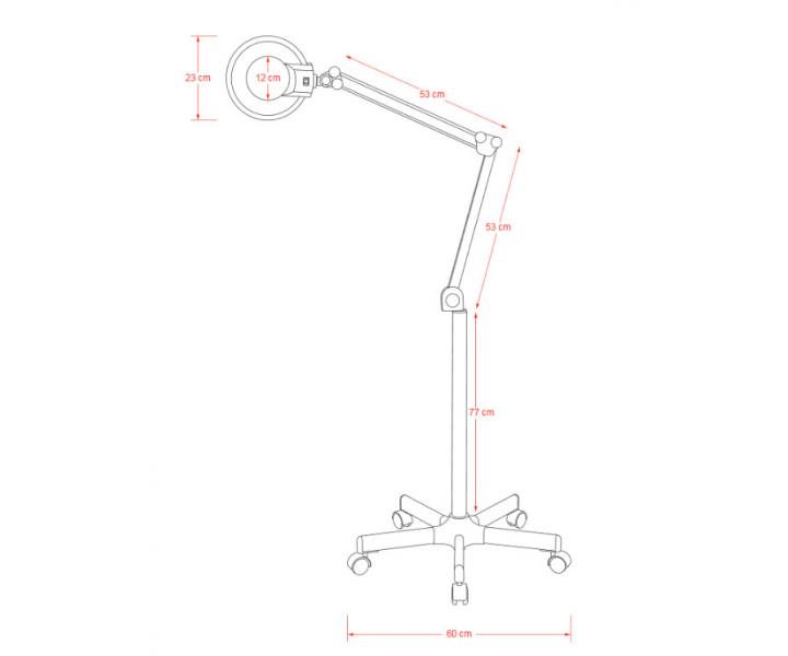 Lampa kosmetyczna z lup 3 dioptrie Weelko Expand