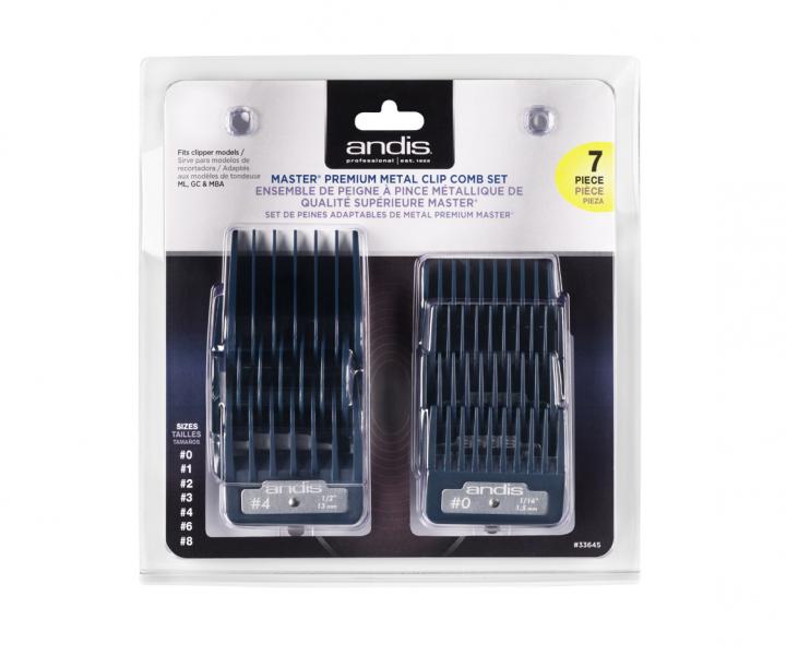 Zestaw nasadek do maszynki Andis Master Premium Metal Clip Comb Set - 7 szt