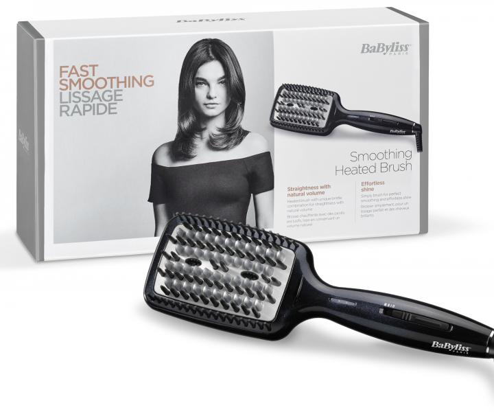 Szczotka elektryczna do wosw Babyliss Smoothing Heated Brush - czarna