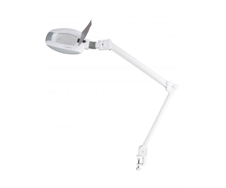 LED lampa kosmetyczna z lup 3 dioptrie SilverFox 1005T - uchwyt do blatu