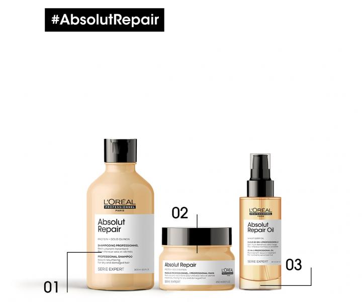 Szampon do wosw suchych i zniszczonych Loral Professionnel Serie Expert Absolut Repair