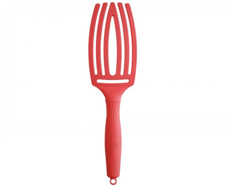 Szczotka Olivia Garden Fingerbrush Combo Medium Red Confidence - jasnoczerwona